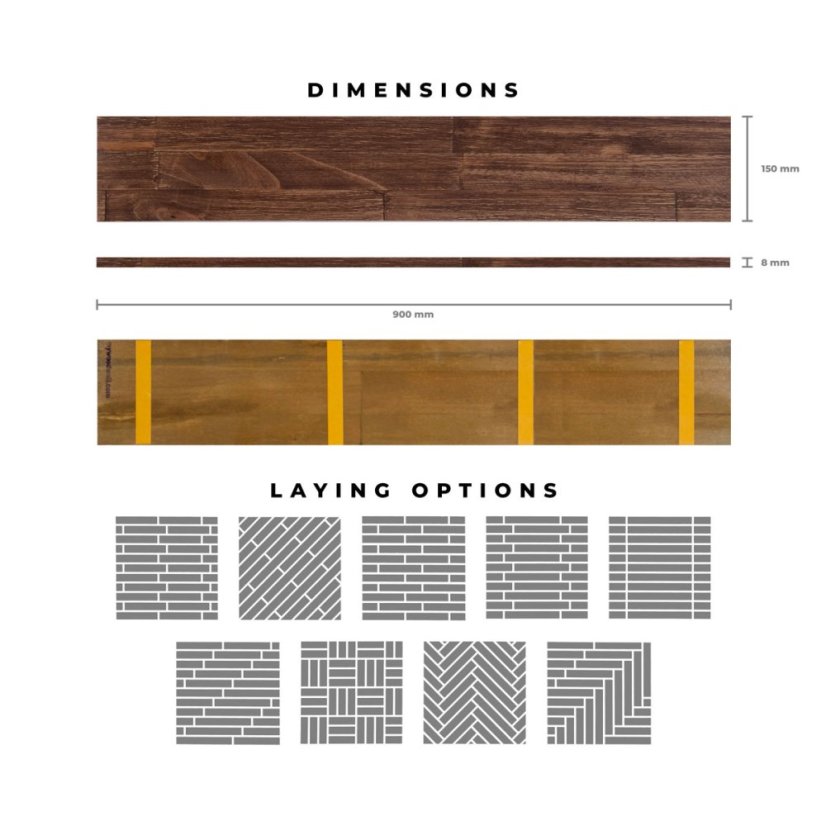 Dřevěné obkladové panely Mywoodwall™ Brushed Grain CHESTNUT