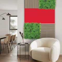 Filcový obkladový panel Jangal Modular Wall rPET RED 11200B, 1040 x 520mm, 0,5408m²