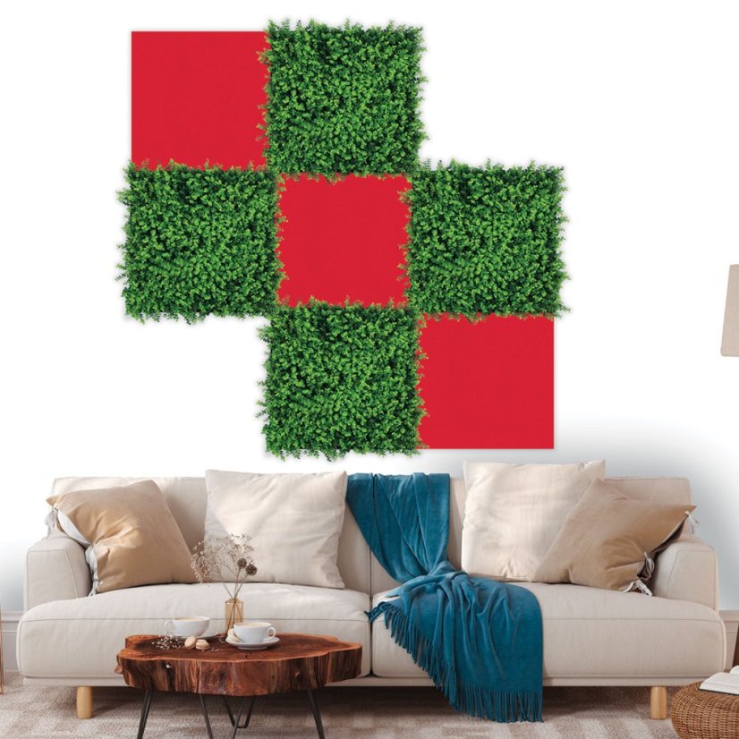 Filcový obkladový panel Jangal Modular Wall rPET RED 11200A, 520 x 520mm, 0,2704m²