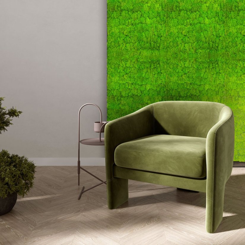 Přírodní mechový obkladový panel Jangal Modular Wall Nature Moss BRIGHT GREEN 11102, 520 x 520mm, 0,2704m²