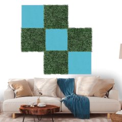 Filcový obkladový panel Jangal Modular Wall rPET TEAL BLUE 11204A, 520 x 520mm, 0,2704m²