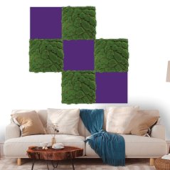 Filcový obkladový panel Jangal Modular Wall rPET VIOLET 11201A, 520 x 520mm, 0,2704m²