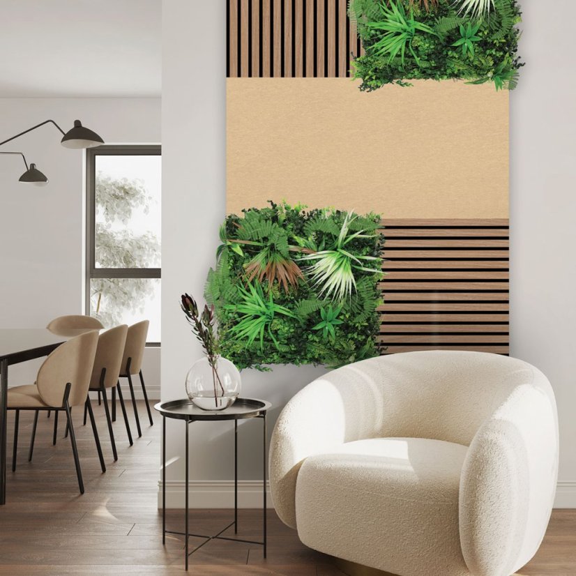 Filcový obkladový panel Jangal Modular Wall rPET CREAM 11205B, 1040 x 520mm, 0,5408m²