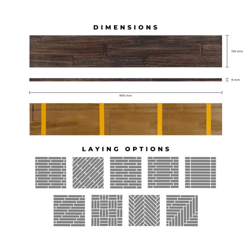 Dřevěné obkladové panely Mywoodwall™ Brushed Grain ANTHRACITE