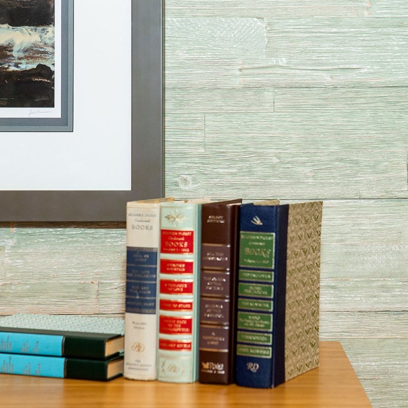 Dřevěné obkladové panely Mywoodwall™ Brushed Grain GREEN TEA