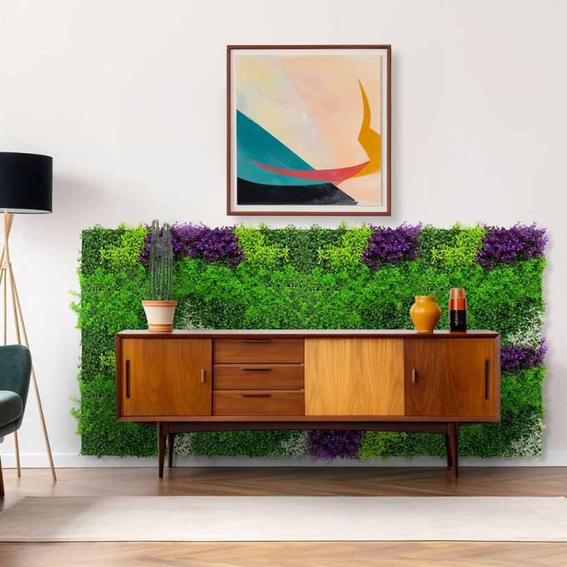 Květinový obkladový panel Jangal Modular Wall Design Flora VIOLET MIXED FLORA 11116, 520 x 520mm, 0,2704m²
