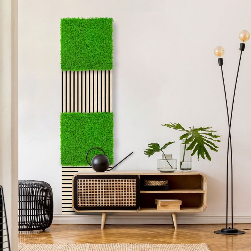 Květinový obkladový panel Jangal Modular Wall Design Flora Bright Green Design Grass - 11115