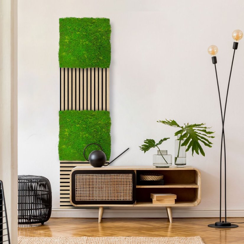 Mechový obkladový panel Jangal Modular Wall Design Moss LIGHT GREEN FIBRE 11110, 520 x 520mm, 0,2704m²