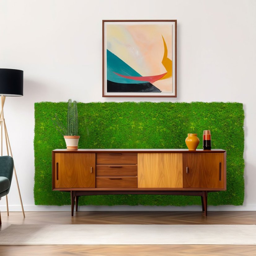 Mechový obkladový panel Jangal Modular Wall Design Moss LIGHT GREEN FIBRE 11110, 520 x 520mm, 0,2704m²