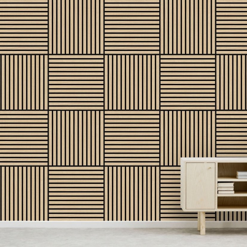 Akustický panel Jangal Modular Wall Smart - Fanal Oak - 11000A, 520 x 520mm, 0,2704m²