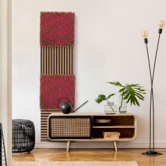 Květinový obkladový panel Jangal Modular Wall Design Flora Pink Design Grass 11114, 520 x 520mm, 0,2704m²