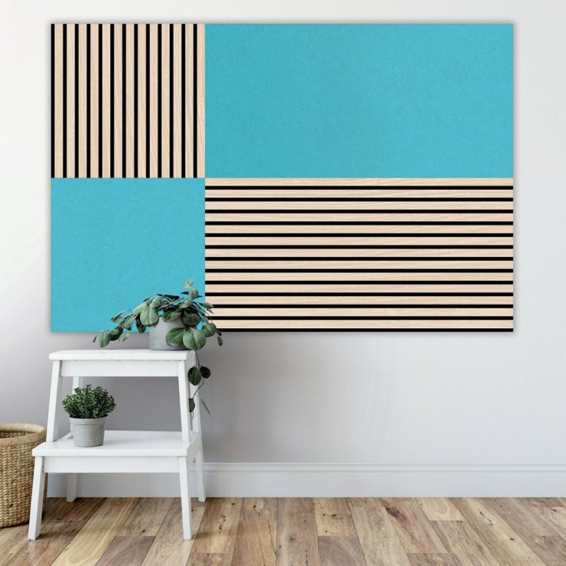 Filcový obkladový panel Jangal Modular Wall rPET TEAL BLUE 11204A, 520 x 520mm, 0,2704m²