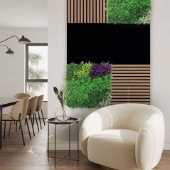 Filcový obkladový panel Jangal Modular Wall rPET BLACK 11202B, 1040 x 520mm, 0,5408m²