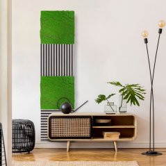 Mechový obkladový panel Jangal Modular Wall Design Moss FOREST GREEN 11108, 520 x 520mm, 0,2704m²