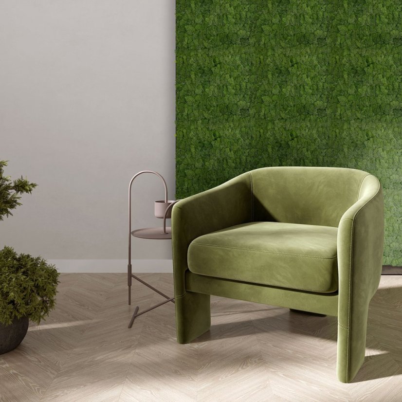 Přírodní mechový obkladový panel Jangal Modular Wall Nature Moss DARK GREEN 11103, 520 x 520mm, 0,2704m²