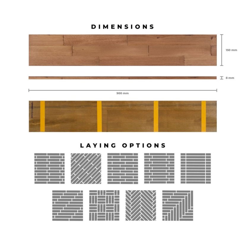 Dřevěné obkladové panely Mywoodwall™ Brushed Grain BOURBON