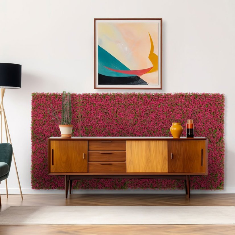 Květinový obkladový panel Jangal Modular Wall Design Flora Pink Design Grass 11114, 520 x 520mm, 0,2704m²