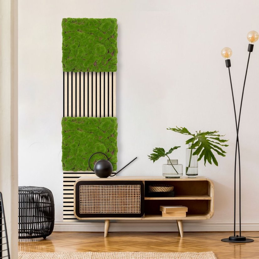 Mechový obkladový panel Jangal Modular Wall Design Moss FOREST GREEN BULK 11111, 520 x 520mm, 0,2704m²